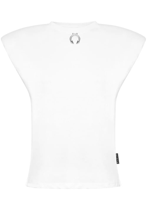 Philipp Plein ring-embellished padded tank top - White