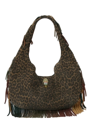 Kurt Geiger London leopard-print fringe tote bag - Brown