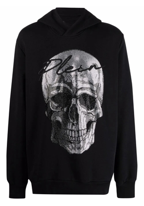 Philipp Plein crystal-embellished skull hoodie - Black