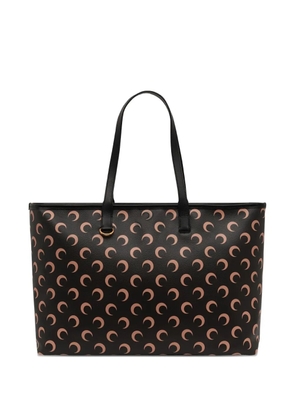 Marine Serre Moon canvas tote bag - Black