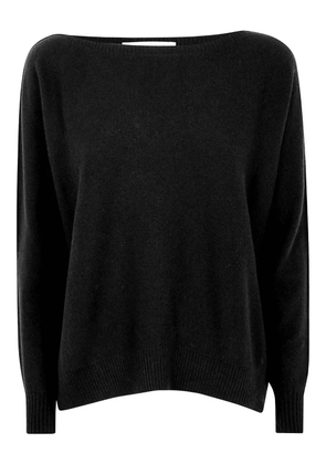D.Exterior boat-neck sweater - Black
