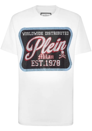 Philipp Plein logo-patch crew-neck T-shirt - White