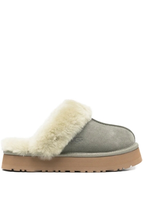 UGG Disquette platform fur slippers - Green