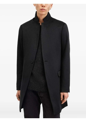 AllSaints high-neck single-breasted coat - Black