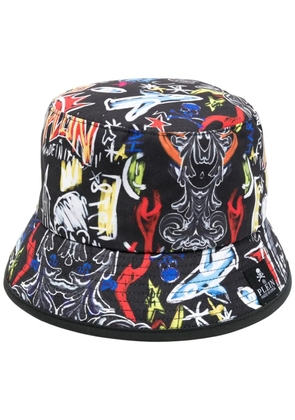 Philipp Plein graphic-print bucket hat - Black