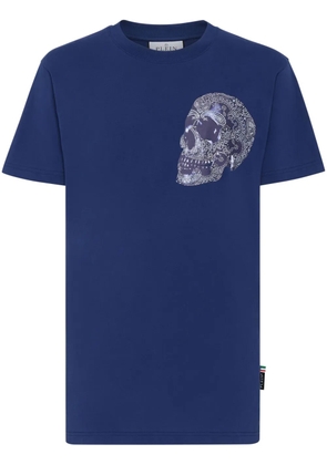 Philipp Plein logo-print cotton T-shirt - Blue