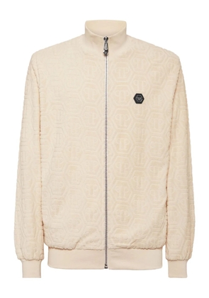 Philipp Plein monogram-jacquard track jacket - Neutrals