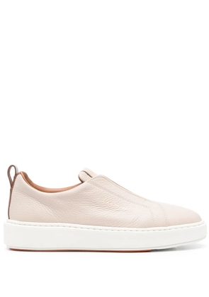 Santoni Barscy logo-print leather sneakers - Pink