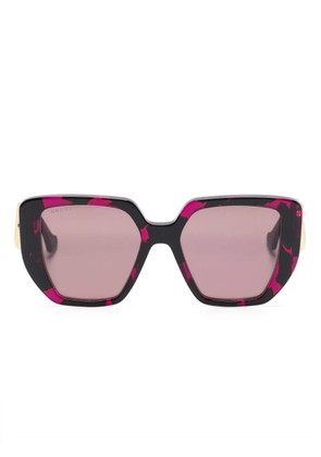 Gucci Eyewear logo-plaque oversize sunglasses - Purple