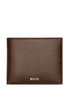 BOSS logo-print leather wallet - Brown