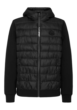 Plein Sport quilted hooded jacket - Black
