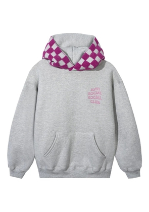 Anti Social Social Club checked hoodie - Grey