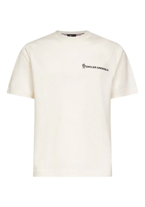 Moncler Grenoble logo-embossed cotton T-shirt - Neutrals