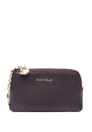 Coccinelle zip-up charm-detail leather wallet - Red