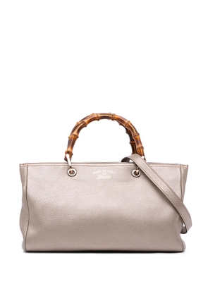Gucci Pre-Owned 2000-2015 Medium Calfskin Bamboo Shopper satchel - Gold