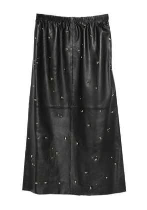 Alysi embellished leather skirt - Black