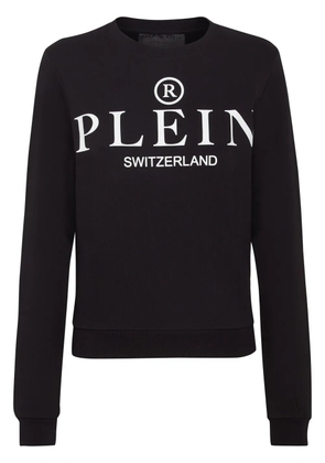 Philipp Plein Iconic Plein round-neck long-sleeve sweatshirt - Black