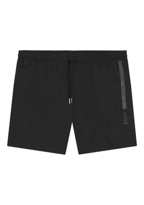 BOSS side-stripe swim shorts - Black