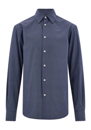 Ferragamo monogram poplin shirt - Blue