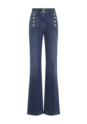 Elisabetta Franchi button-detail belt-loop jeans - Blue