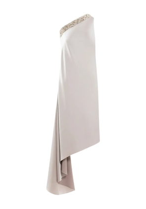 Saiid Kobeisy asymmetrical embellished one-shoulder midi dress - Neutrals