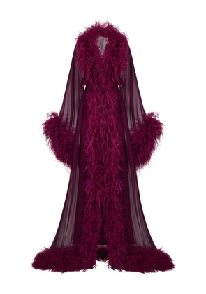 Taller Marmo Vedette feather maxi dress - Purple