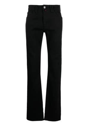 Billionaire logo-embroidered straight-leg jeans - Black