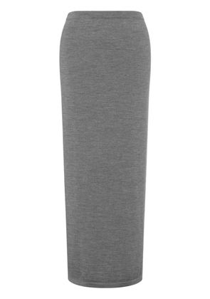 Moschino knitted virgin wool pencil skirt - Grey