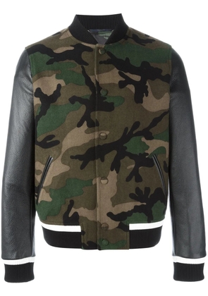 Valentino Garavani 'Rockstud' camouflage bomber jacket - Black