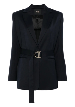 Maje belted blazer - Blue