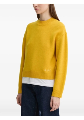 A.P.C. Esther crewneck logo sweater - Yellow