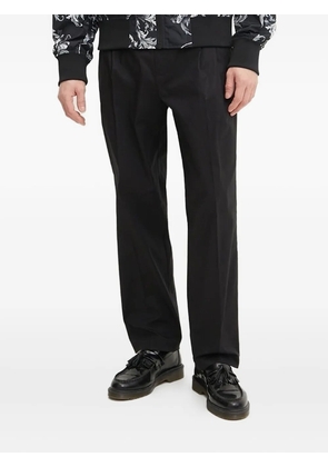 Versace Jeans Couture logo-appliqué pleat-detail trousers - Black