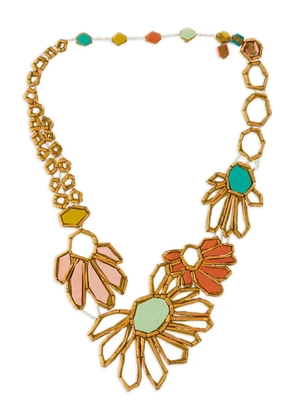 GFW floral-motif necklace - Gold