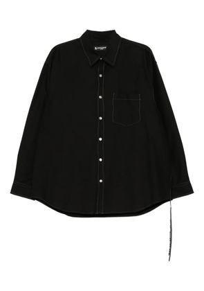 Mastermind Japan embroidered-logo cotton shirt - Black