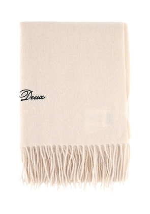 Les Deux fringed logo scarf - Neutrals