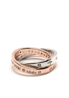 APM Monaco crystal embellishment two-tone ring - Gold