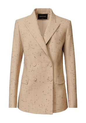 Fabiana Filippi double-breasted speckled blazer - Neutrals