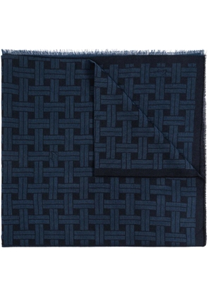 Kenzo logo-jacquard scarf - Blue