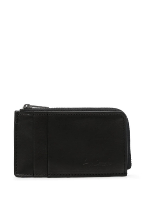 Discord Yohji Yamamoto logo-debossed leather wallet - Black