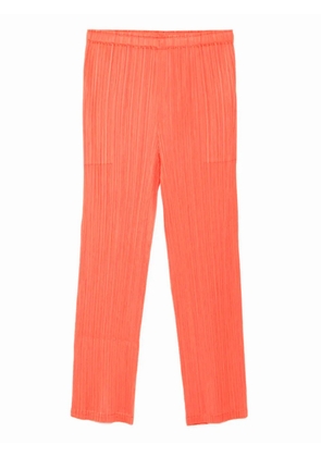 Pleats Please Issey Miyake Pleats Bottoms 1 trousers - Orange