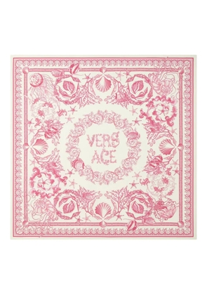 Versace Underwater Barocco silk scarf - Pink