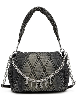 Diesel Charm-D M denim shoulder bag - Black