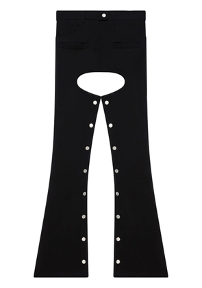 Courrèges cut-out flared denim trousers - Black