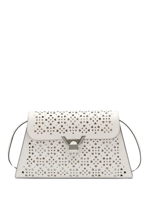 Coccinelle Dew laser-cut shoulder bag - White