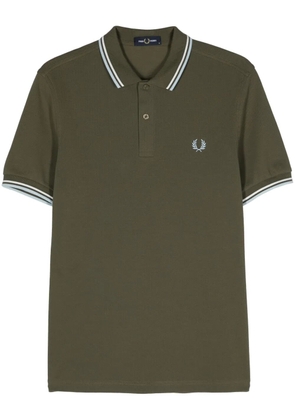Fred Perry logo-embroidered cotton polo shirt - Green