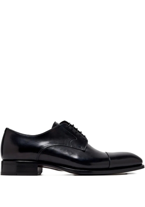 Brioni leather cap-toe derby shoes - Black