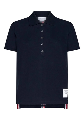 Thom Browne stripe-trim polo top - Blue