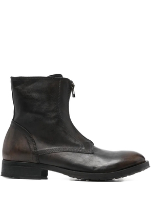 LeQarant zip leather boots - Brown