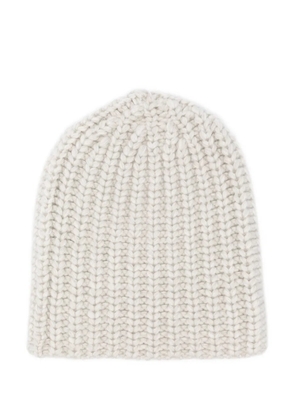 Warm-Me chunky-knit beanie - White