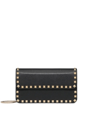 Valentino Garavani Rockstud leather clutch bag - Black